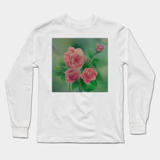 PINK ROSES Long Sleeve T-Shirt